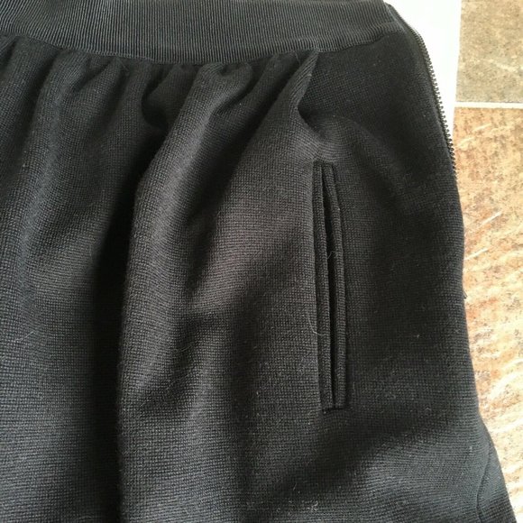 Milly Wool Blend Double Zipper Black Mini Skirt size 4 - Picture 5 of 11